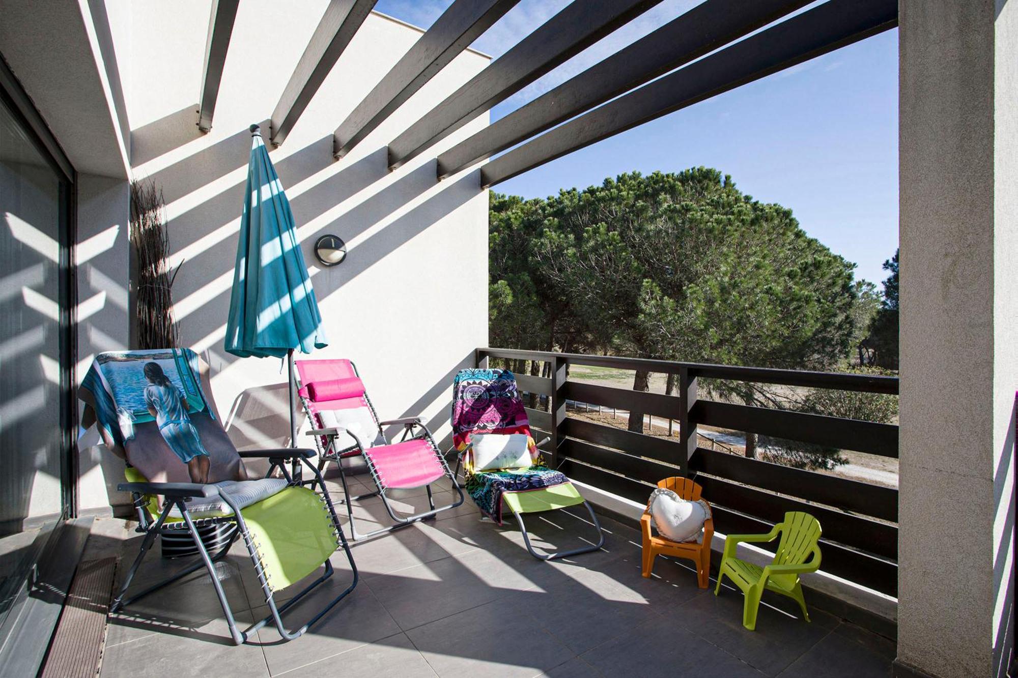 Vert Paradis - Vue Apaisante Sur Golf, Pins Parasols, 2E Etage - 80 M2 Dont Terrasse Avec Pergola, 2 Chambres, 3Et Iles, 3 Clim, Wifi - Piscine, Parking Et Park A Velos, Ascenseur - En Option Linge, Menage - Pistes Cyclables, Mer A Proximite Saint-Cyprien  Esterno foto